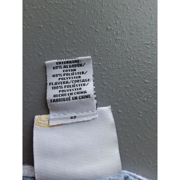 Ruby Rd Favorites Womens Top Large Stripe Blue White Short Sleeve Classiccore - Picture 4 of 6